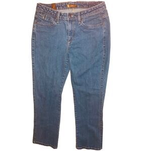 8R Aura Women at Wrangler Denim Blue Jeans Regular Rise 33 x 32 GUC